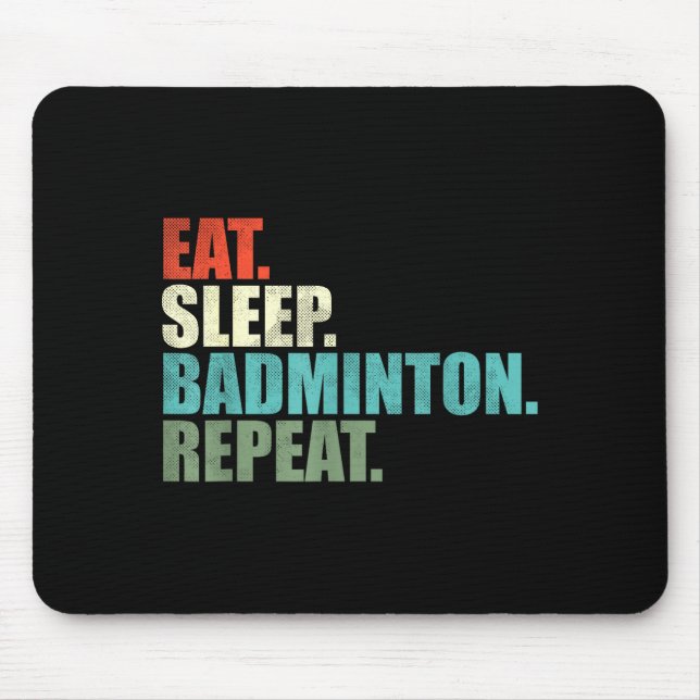 Retro Vintage Badminton Player  Mouse Pad (Front)