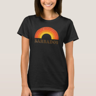 Retro Vintage Barbados Rainbow Vacation Souvenir C T-Shirt
