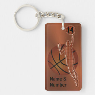 Retro Vintage Basketball Keychains Personalized
