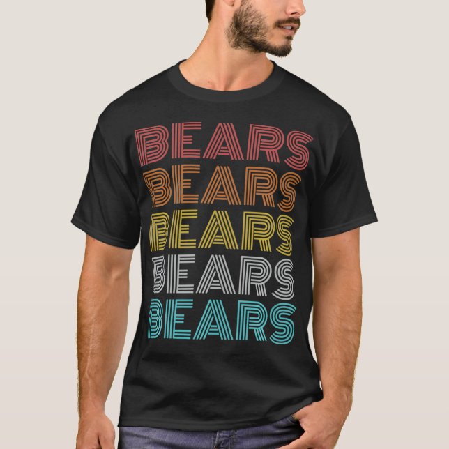 Retro Vintage Bears  T-Shirt (Front)