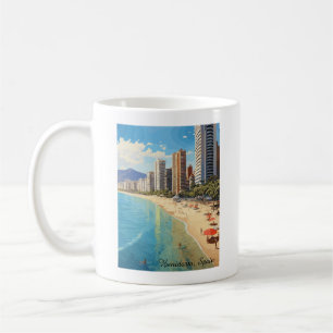 Retro Vintage Benidorm Spain Travel Mediterranean Coffee Mug
