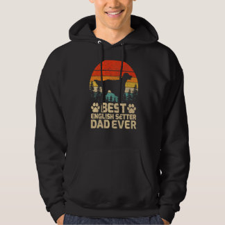 Retro Vintage Best English Setter Dad Ever Father' Hoodie