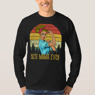 Retro Vintage Best Mima Ever Proud Grandma Life Mo T-Shirt