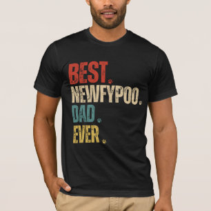 Retro vintage Best Newfypoo Dad Ever grunge funny T-Shirt