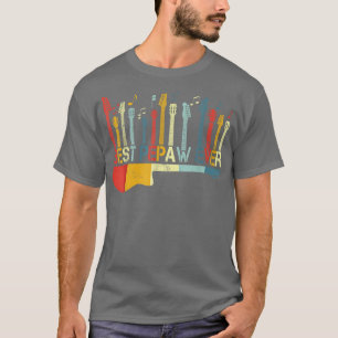 Retro Vintage Best Pepaw Ever Guitar Lover Guitari T-Shirt