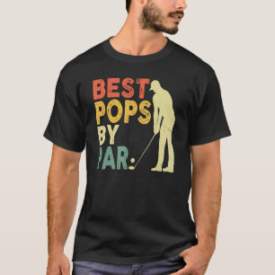 Retro Vintage Best Pops By Par Golf Father's Day F T-Shirt