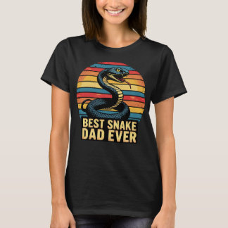 Retro Vintage Best Snake Dad Ever Distressed Anima T-Shirt
