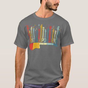 Retro Vintage Best Stepdad Ever Guitar Lover Guita T-Shirt
