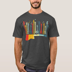 Retro Vintage Best Stepmom Ever Guitar Lover Guita T-Shirt
