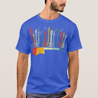 Retro Vintage Best Uncle Ever Guitar Lover Guitari T-Shirt