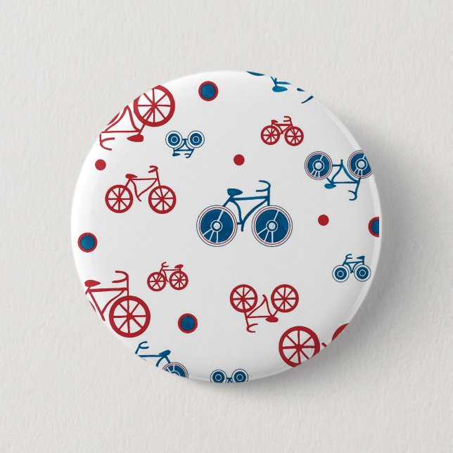 Retro Vintage Bicycle design 2 Inch Round Button (Front)
