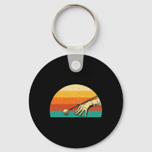 Retro Vintage Billiards Game - 8 Ll Pool Player To Keychain