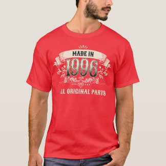 Retro Vintage Birthday Made in 1996 All Original P T-Shirt
