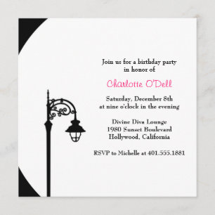 retro/ vintage birthday party invitation