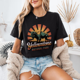 Retro Vintage Bison Yellowstone National Park  T-Shirt