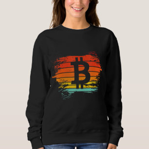 Retro Vintage Bitcoin Crypto Currency CryptoCurren Sweatshirt
