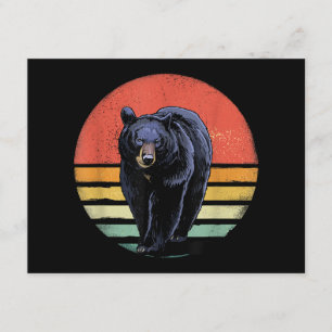 Retro Vintage Black Bear Enclosure Card