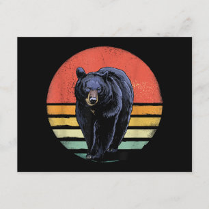 Retro Vintage Black Bear Enclosure Card