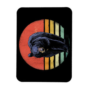 Retro Vintage Black Bear Magnet