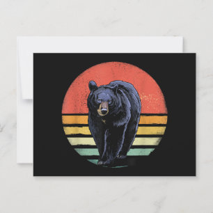 Retro Vintage Black Bear Postcard