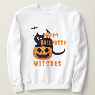 Retro Vintage Black Cat Halloween Sweatshirt