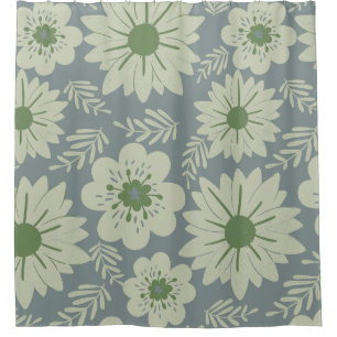 Retro Vintage Blue Green Floral