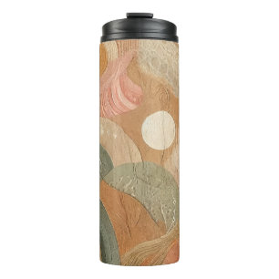 Retro Vintage Bohemian Earthy Abstract Design Thermal Tumbler