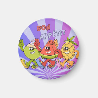 Retro Vintage Bon Appétit Fruit Trio dances 2026 Magnet