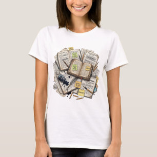 Retro Vintage Books & Ink Women`s T-Shirt