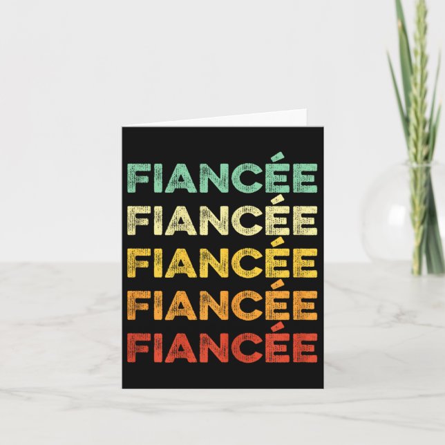 Retro Vintage Bride Future Fiancée Engagement Bach Card (Front)