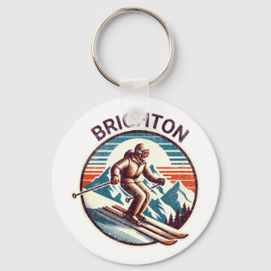 Retro vintage brighton utah ski resort winter keychain