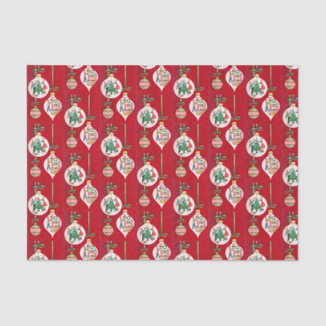 Retro Vintage bulb pattern party tissue Paper (Front)