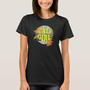 Retro Vintage California Cali Girl Summer Beach 4 T-Shirt