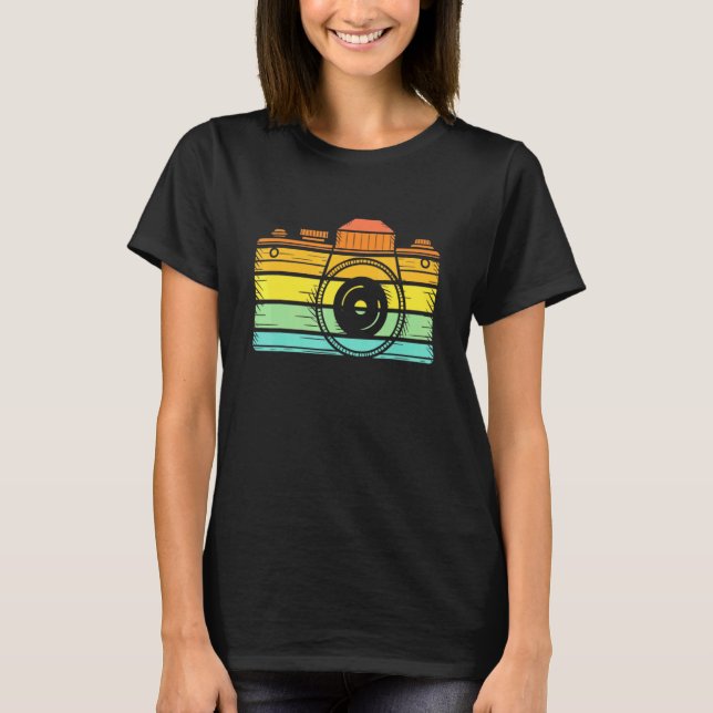 Retro Vintage Camera Photography Photographer Tee (Front)