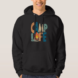 Retro Vintage Camping Life Camper Summer Camp  Cam Hoodie