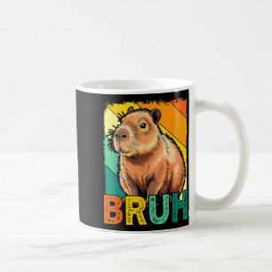 Retro Vintage Capybara Bruh Meme For Boys Girls Me Coffee Mug