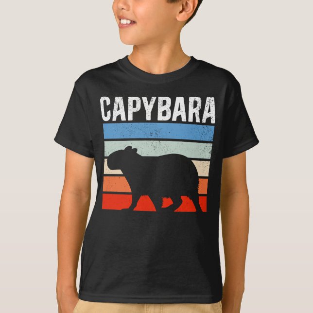 Retro Vintage Capybara Cute Animal T-Shirt (Front)