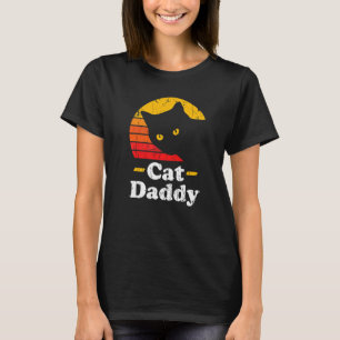 Retro Vintage Cat Dad Fathers day Siamese Cat T-Shirt