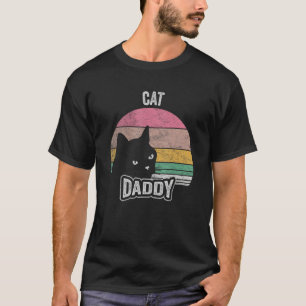 Retro Vintage Cat Daddy  Pet Mom Dad  Cat T-Shirt