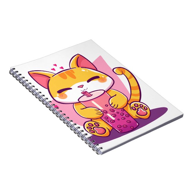 Retro Vintage Cat Notebook (Right Side)
