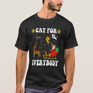 Retro Vintage Cats For Everybody Cat Christmas Ugl T-Shirt
