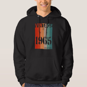Retro Vintage Celebration Made 1965 Edition Birthd Hoodie
