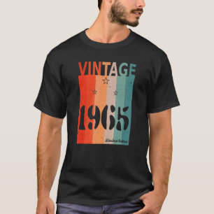 Retro Vintage Celebration Made 1965 Edition Birthd T-Shirt
