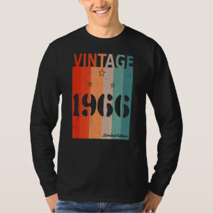 Retro Vintage Celebration Made 1966 Edition Birthd T-Shirt