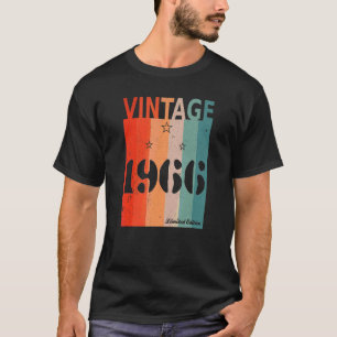 Retro Vintage Celebration Made 1966 Edition Birthd T-Shirt