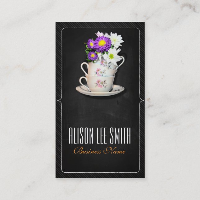 Retro/vintage chalkboard business card (Front)