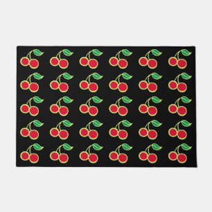 Retro Vintage Cherry Doormat Rug Welcome Mat