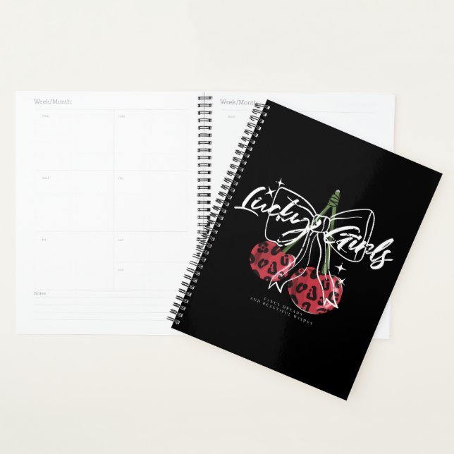 Retro Vintage Cherry Quote Typography  Planner (Display)