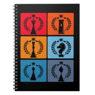 Retro Vintage Chess Pieces Board game Lover Notebook