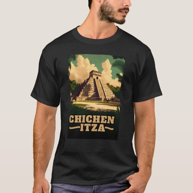 Retro Vintage Chichen Itza T-Shirt (Front)